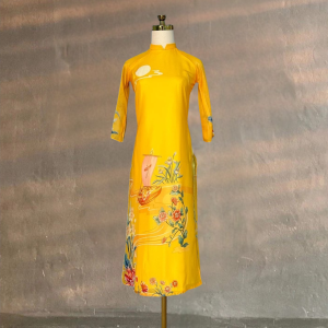 Áo dài cách tân mẹ và bé