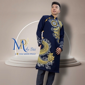 Áo Dài Cách Tân Nam Thêu 