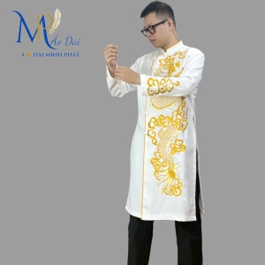 Áo Dài Cách Tân Nam Thêu 