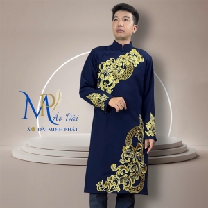 Áo Dài Cách Tân Nam Thêu 