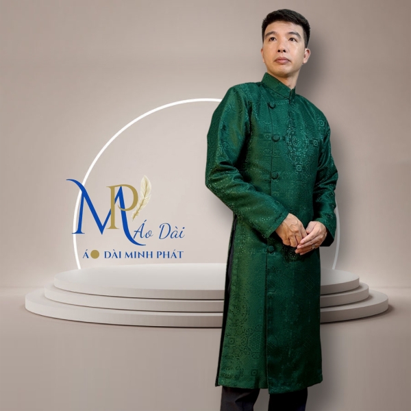 Áo Dài Cách Tân Nam Chất liệu Gấm cao cấp Nhiều màu có Big Size 2