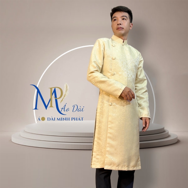 Áo Dài Cách Tân Nam Chất liệu Gấm cao cấp Nhiều màu có Big Size 2