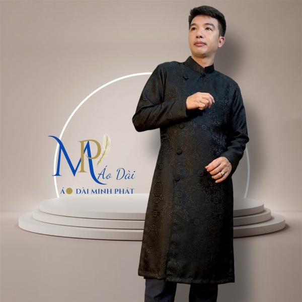 Áo Dài Cách Tân Nam Chất liệu Gấm cao cấp Nhiều màu có Big Size 2
