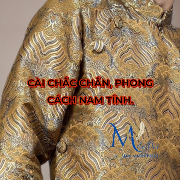 Áo Dài Cách Tân Nam Chất Liệu Gấm 2 Da Cao Cấp Với Hoạ Tiết Nổi Bật Và Sang Trọng