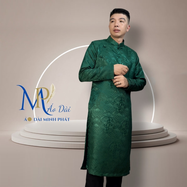 Áo Dài Cách Tân Nam Chất liệu Gấm cao cấp Nhiều màu có Big Size  MPG1009