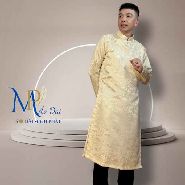Áo Dài Cách Tân Nam Chất liệu Gấm cao cấp Nhiều màu có Big Size  MPG1009