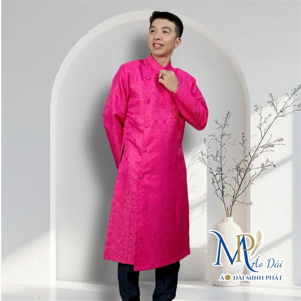 Áo Dài Cách Tân Nam Chất liệu Gấm cao cấp Nhiều màu có Big Size 2