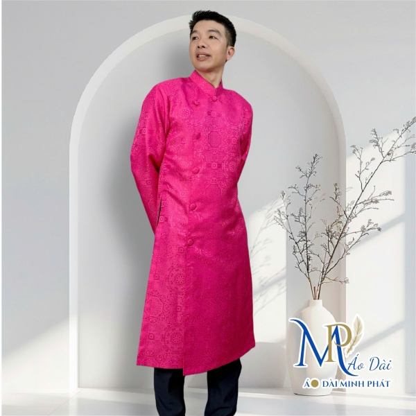 Áo Dài Cách Tân Nam Chất liệu Gấm cao cấp Nhiều màu có Big Size 2