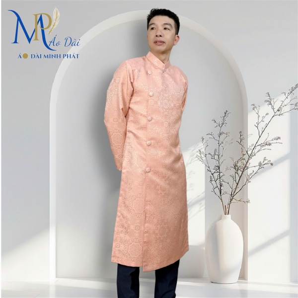 Áo Dài Cách Tân Nam Chất liệu Gấm cao cấp Nhiều màu có Big Size 2