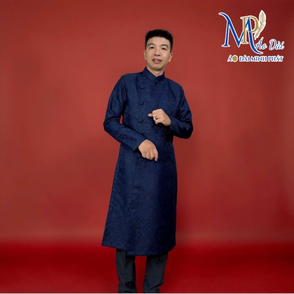 Áo Dài Cách Tân Nam Chất liệu Gấm cao cấp Nhiều màu có Big Size 2