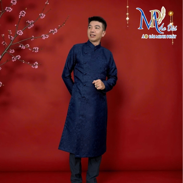 Áo Dài Cách Tân Nam Chất liệu Gấm cao cấp Nhiều màu có Big Size 2